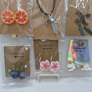 Pink Flower Earrings